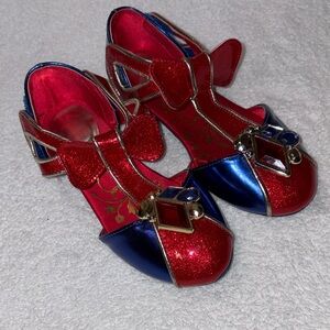 Disney store Snow White Red and Blue Kids Dress Shoes with Bow girls 13/1